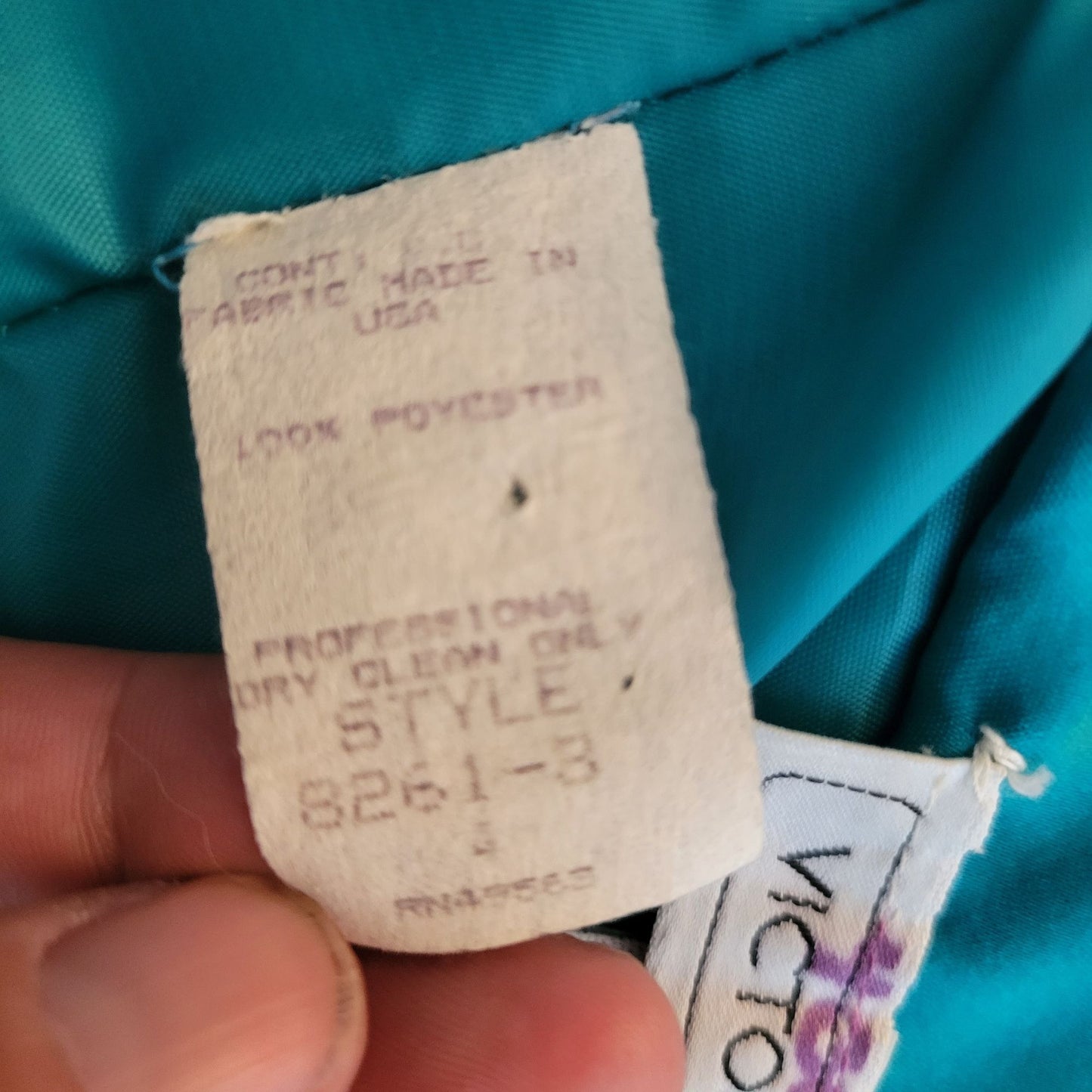 Vintage Victor Costa Teal Prom/Bridesmaid Dress