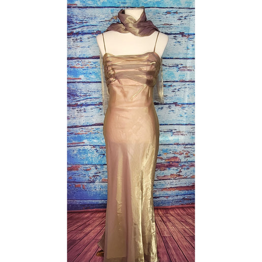 Shimmery Gold Coty Prom/Bridesmaid Dress Stunning!