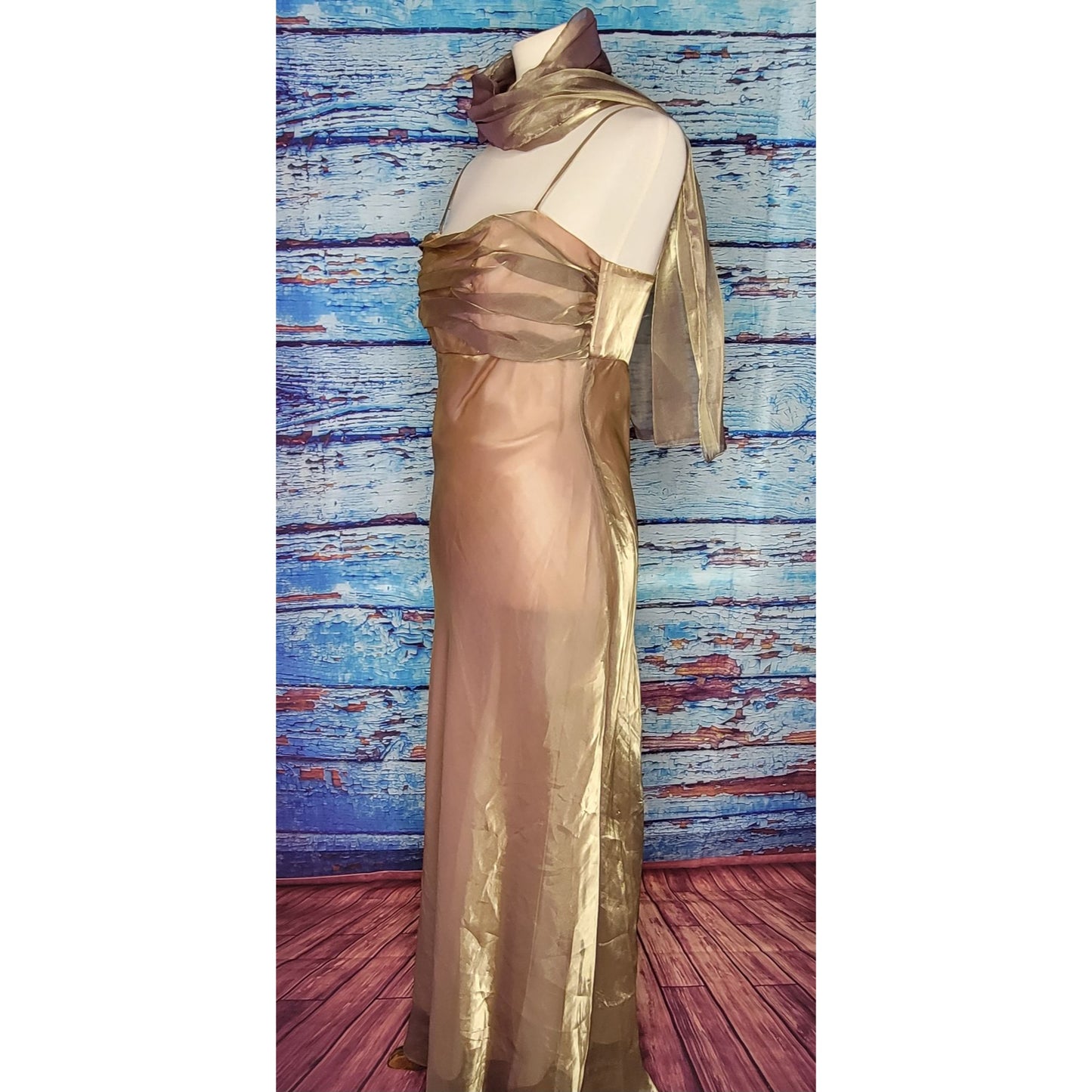 Shimmery Gold Coty Prom/Bridesmaid Dress Stunning!