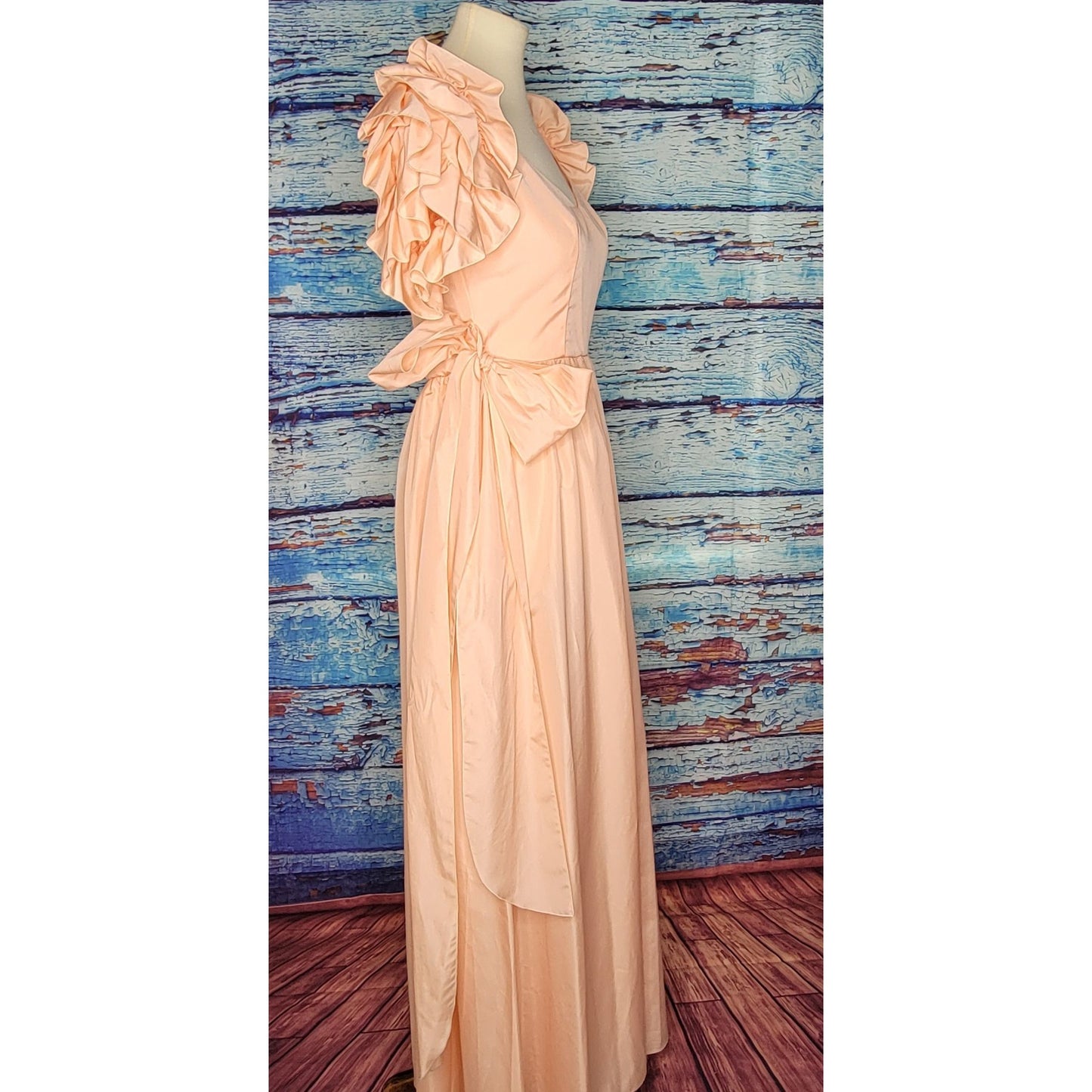 Vintage 80's House of Bianchi Peach/Pink Prom/Bridesmaid dress