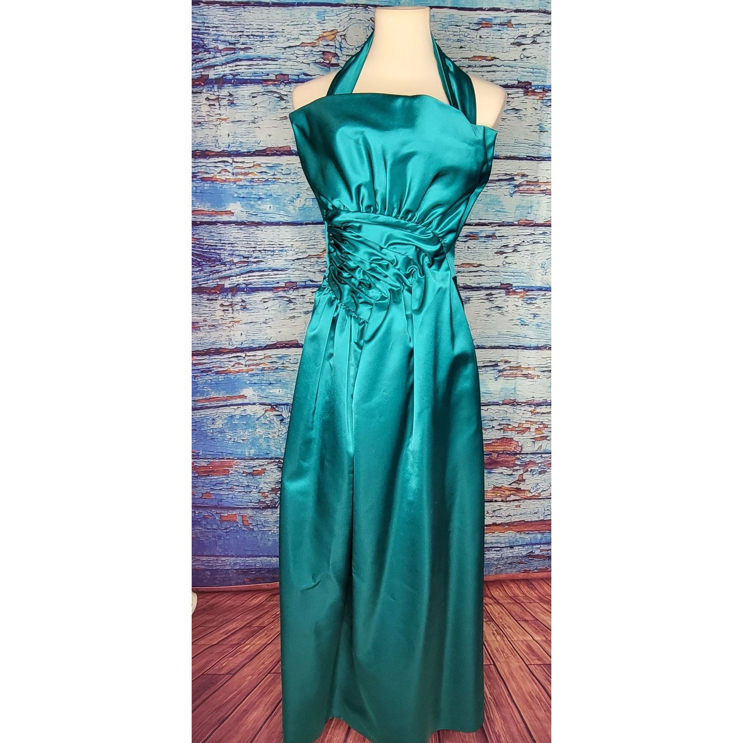 Vintage Victor Costa Teal Prom/Bridesmaid Dress