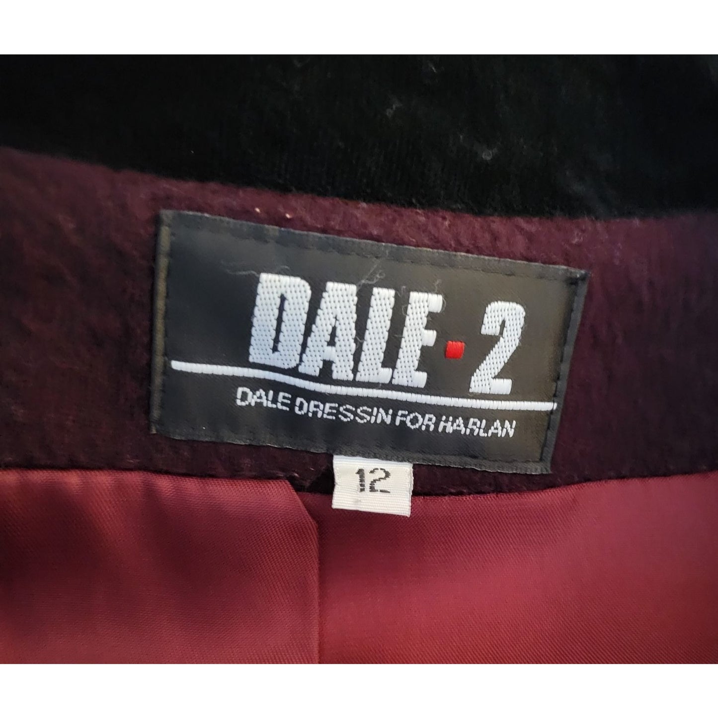 VTG Full Length Plum Colored Wool Coat w/ Velour collar and sleeves