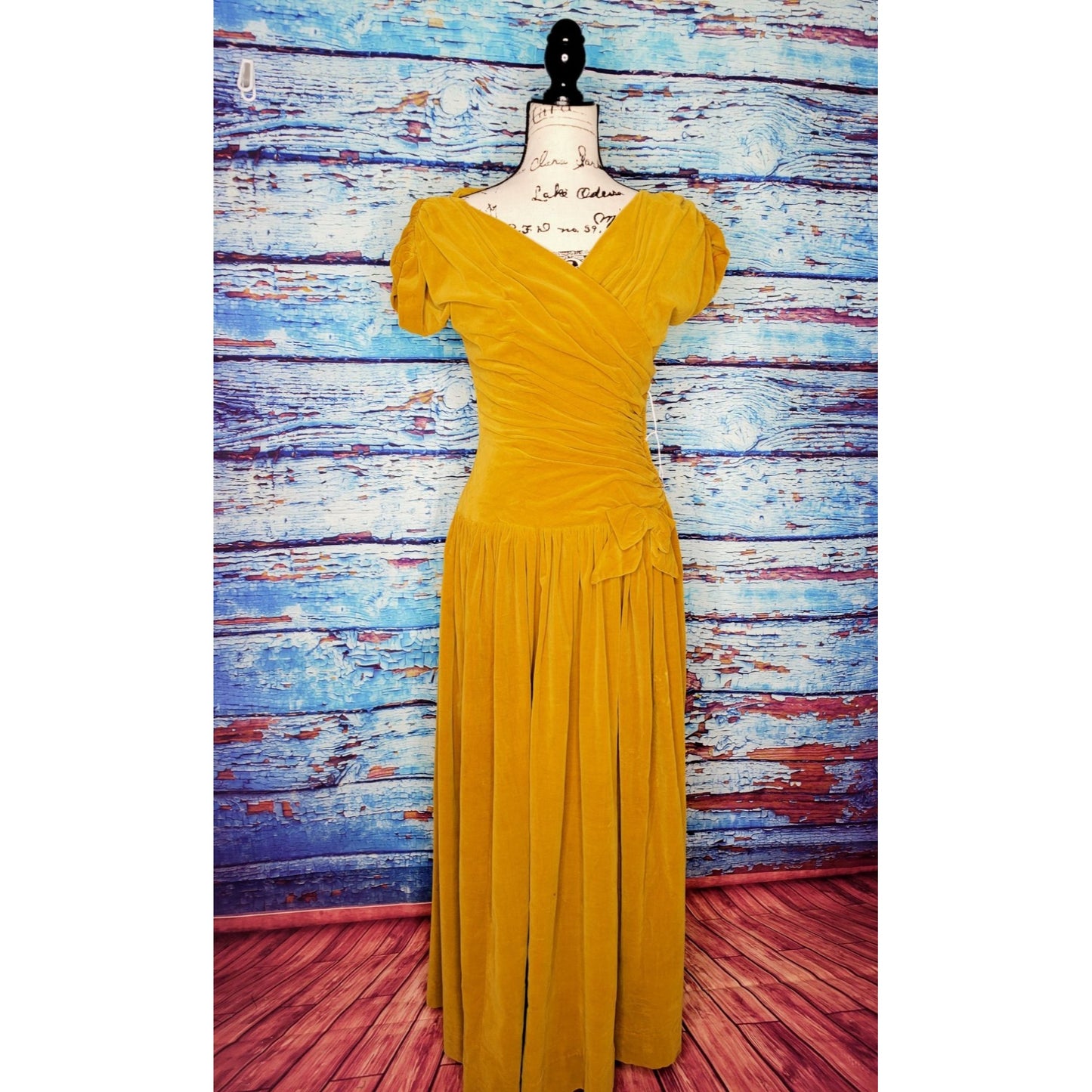 Vintage 1950's  Velvet Bridesmaid Dress. Handmade