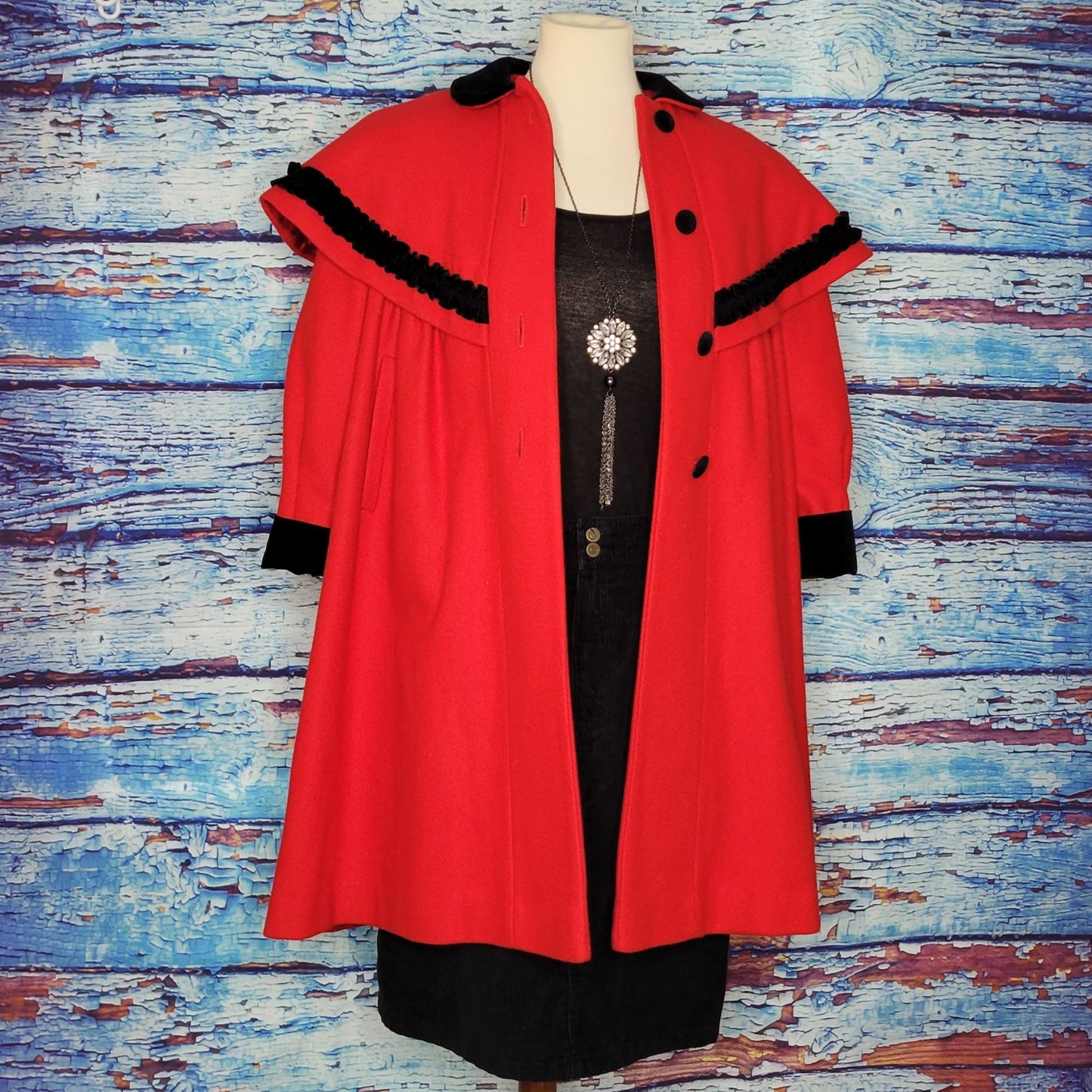 VTG Wool and Velvet Rothschild Winter Coat