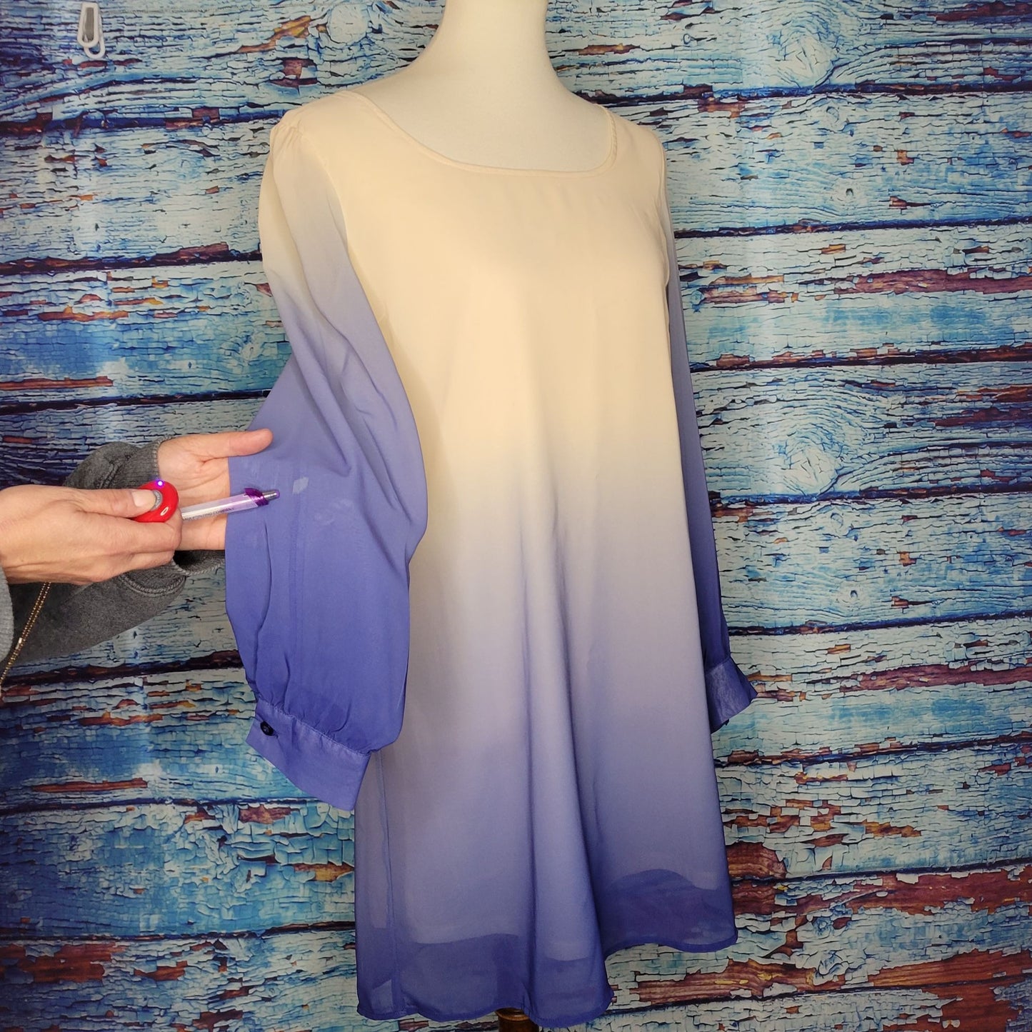 Blu Pepper Ombre Colored Summer Dress
