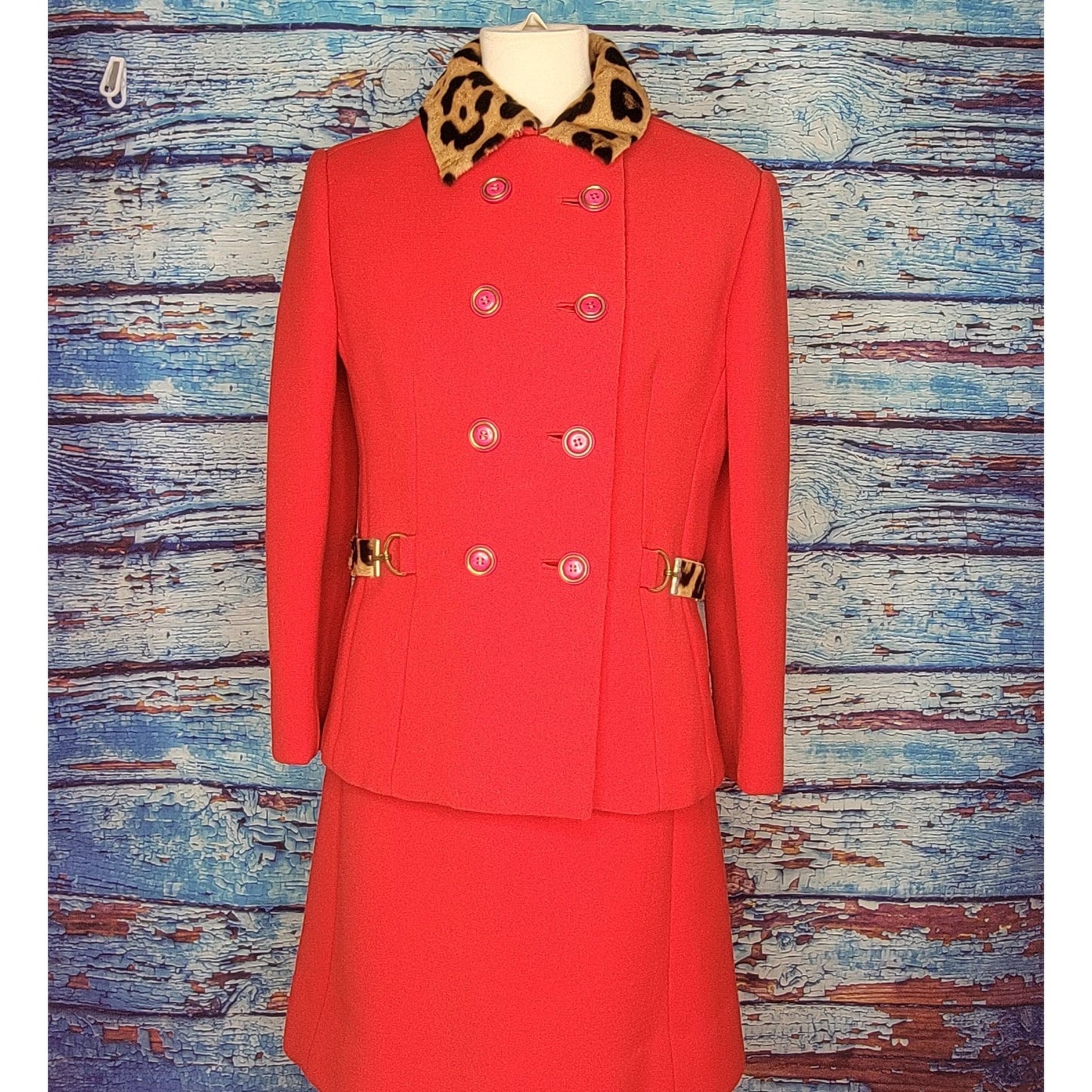 50s/60s Milady Shop Red Dress Suit.