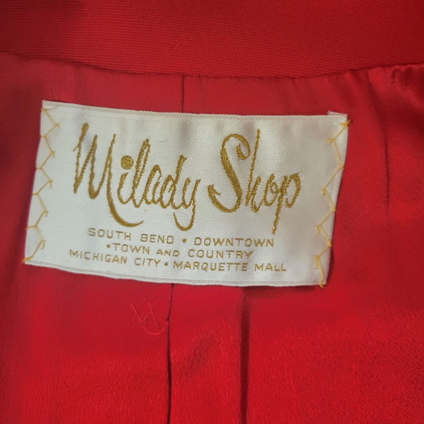 50s/60s Milady Shop Red Dress Suit.