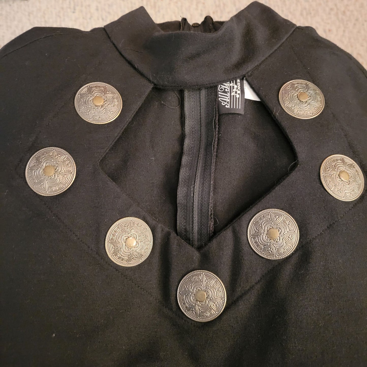 VTG 90's Black Sheath Dress w/ Cutout Chest