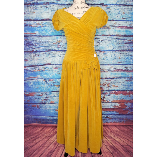 Vintage 1950's  Velvet Bridesmaid Dress. Handmade