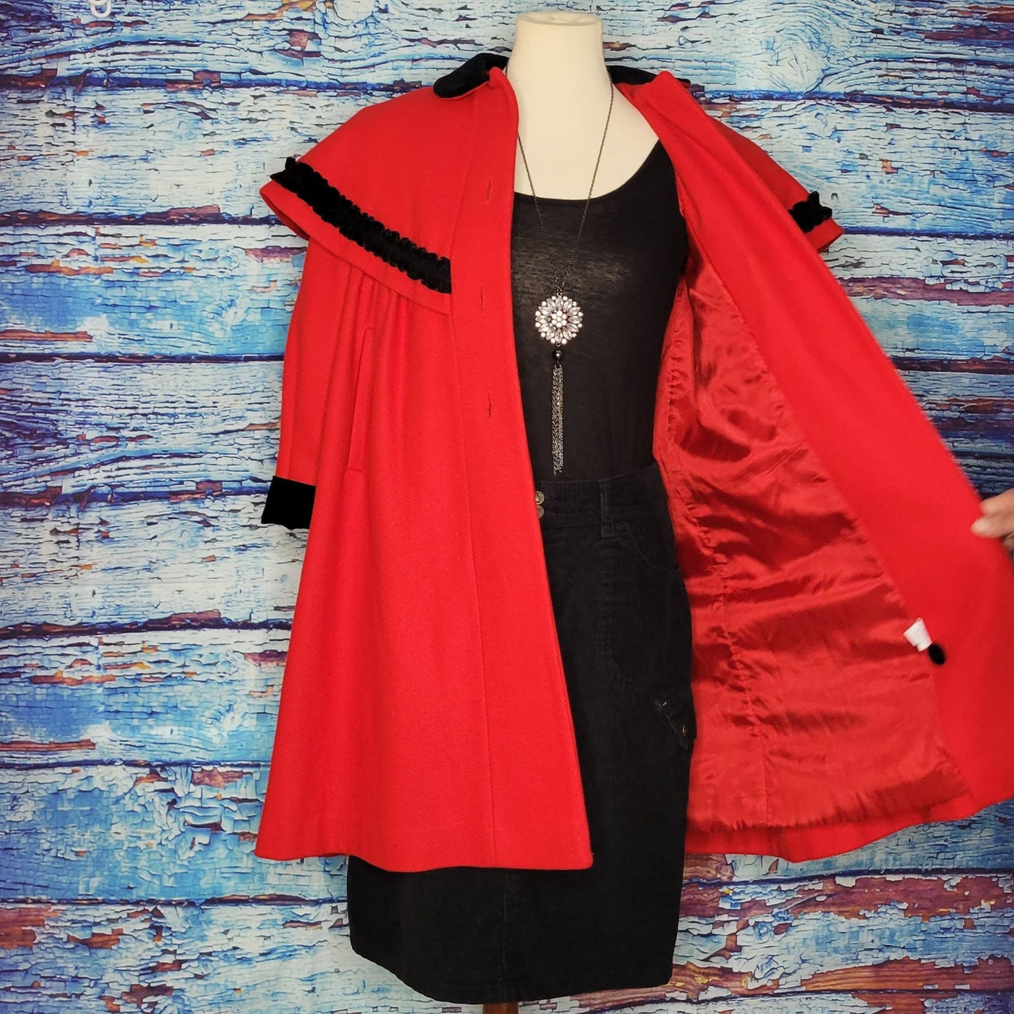 VTG Wool and Velvet Rothschild Winter Coat