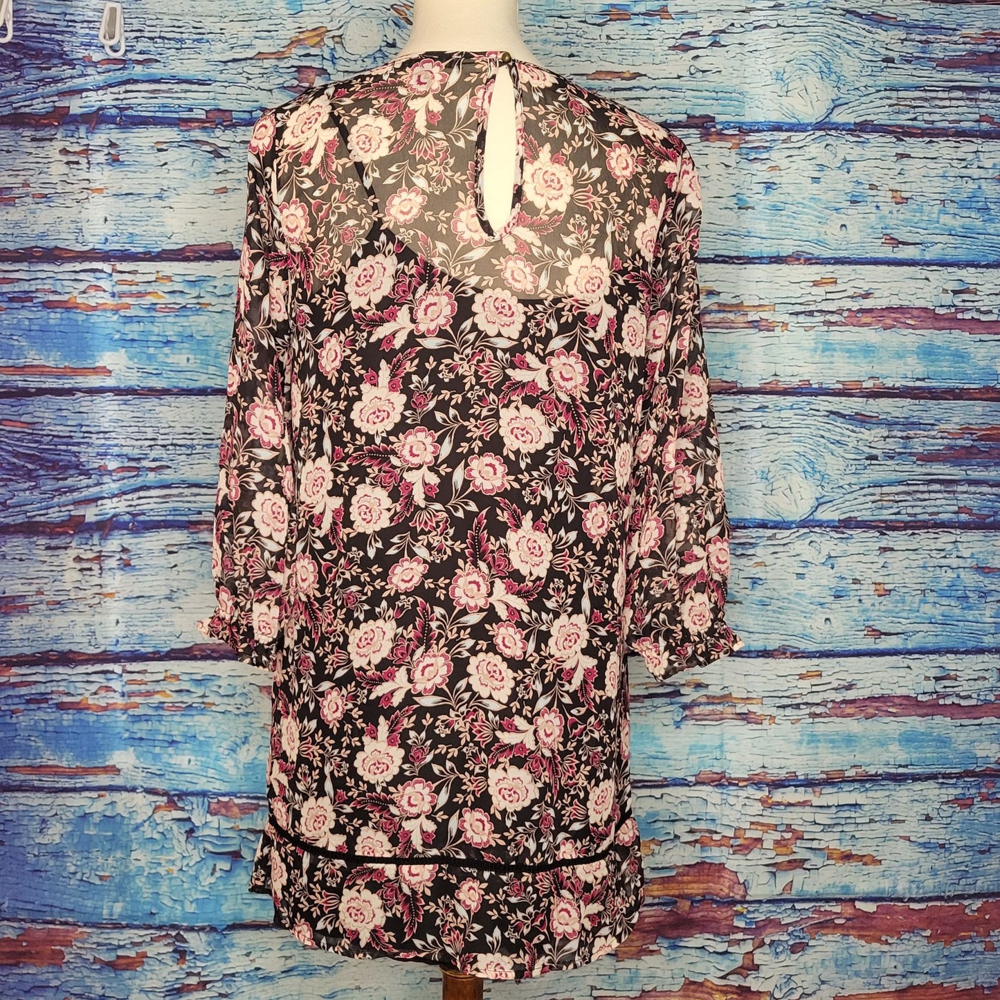 Pretty Pink Floral Polyester Dress