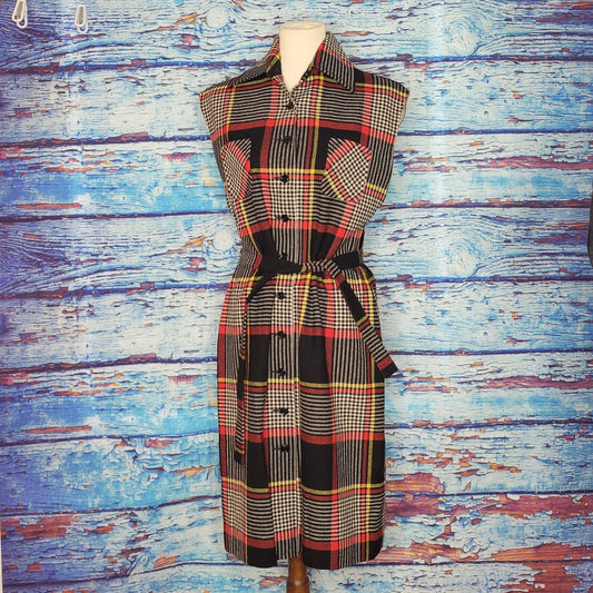 VTG Sleeveless Plaid Wool Young Pendleton Dress