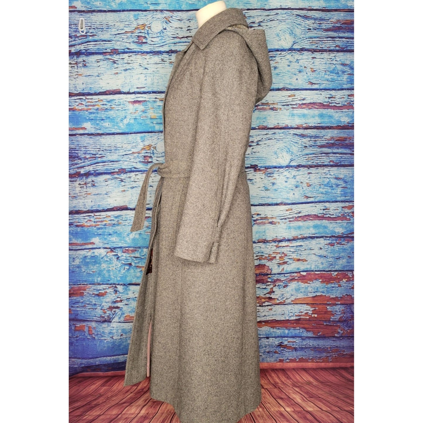 VTG Tan Tweed Coat w/ Removable Liner and Hood