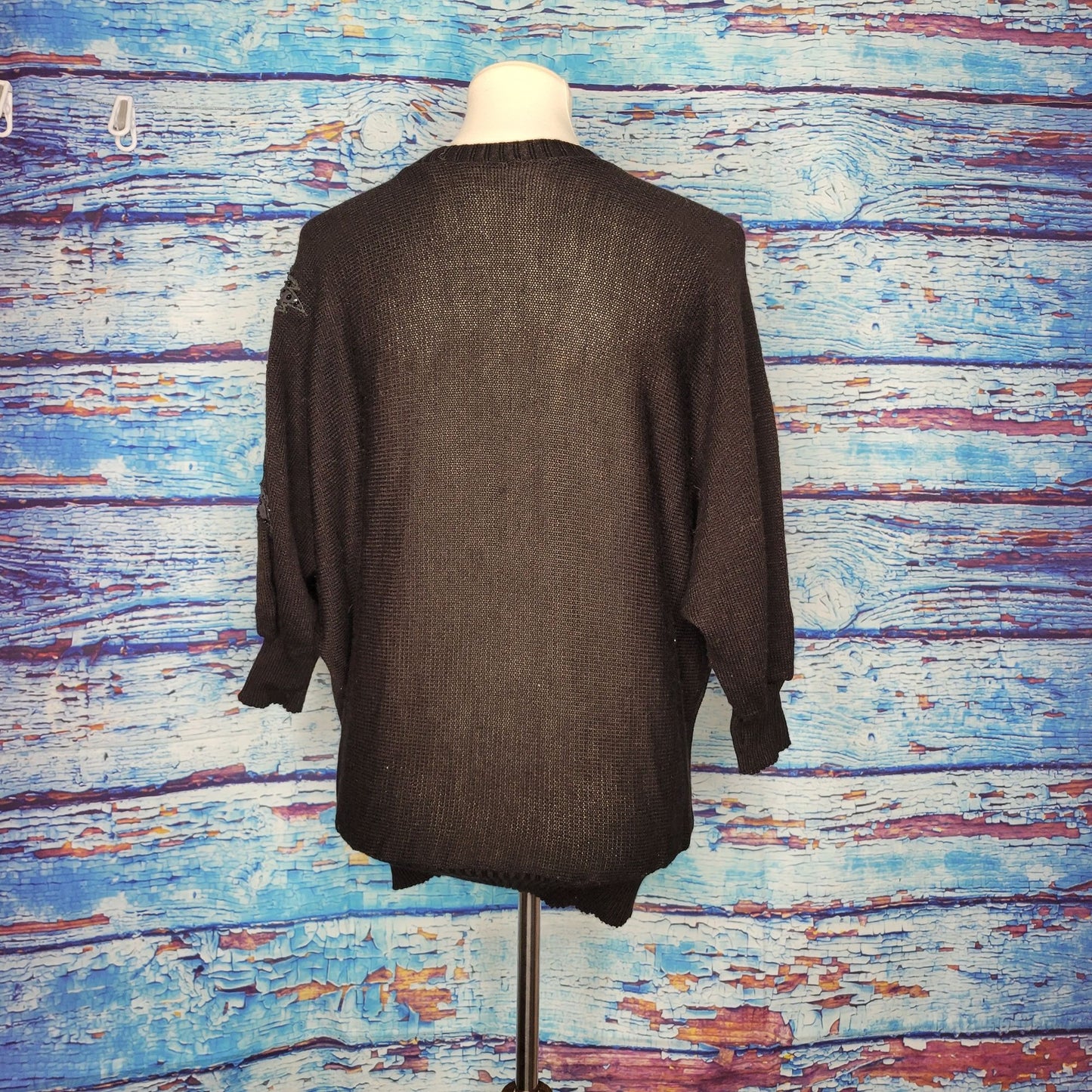 Vintage 80's/90's Black Sweater w/ Sequin Embellishments