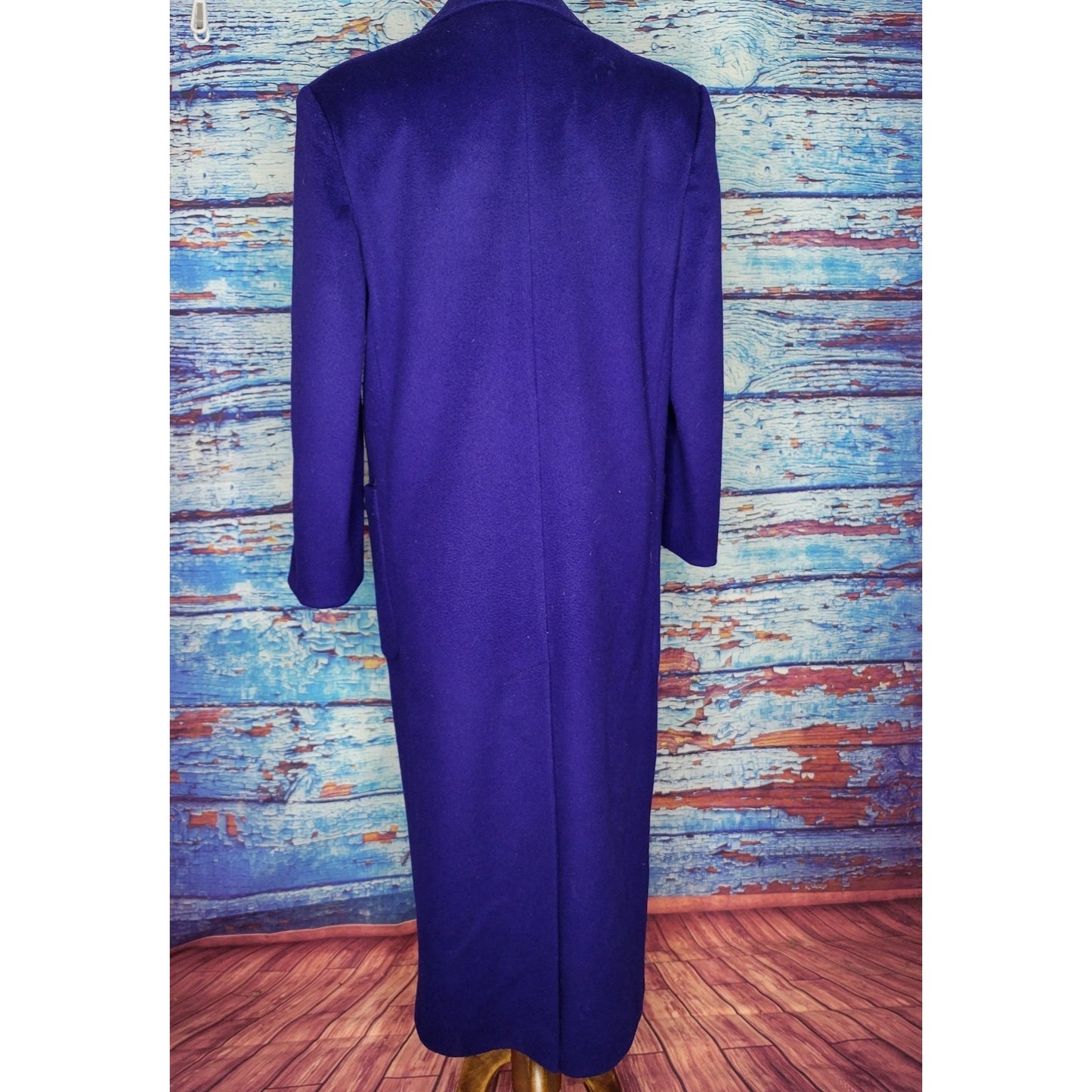 VTG Royal Blue Long Wool Coat by Charter Club