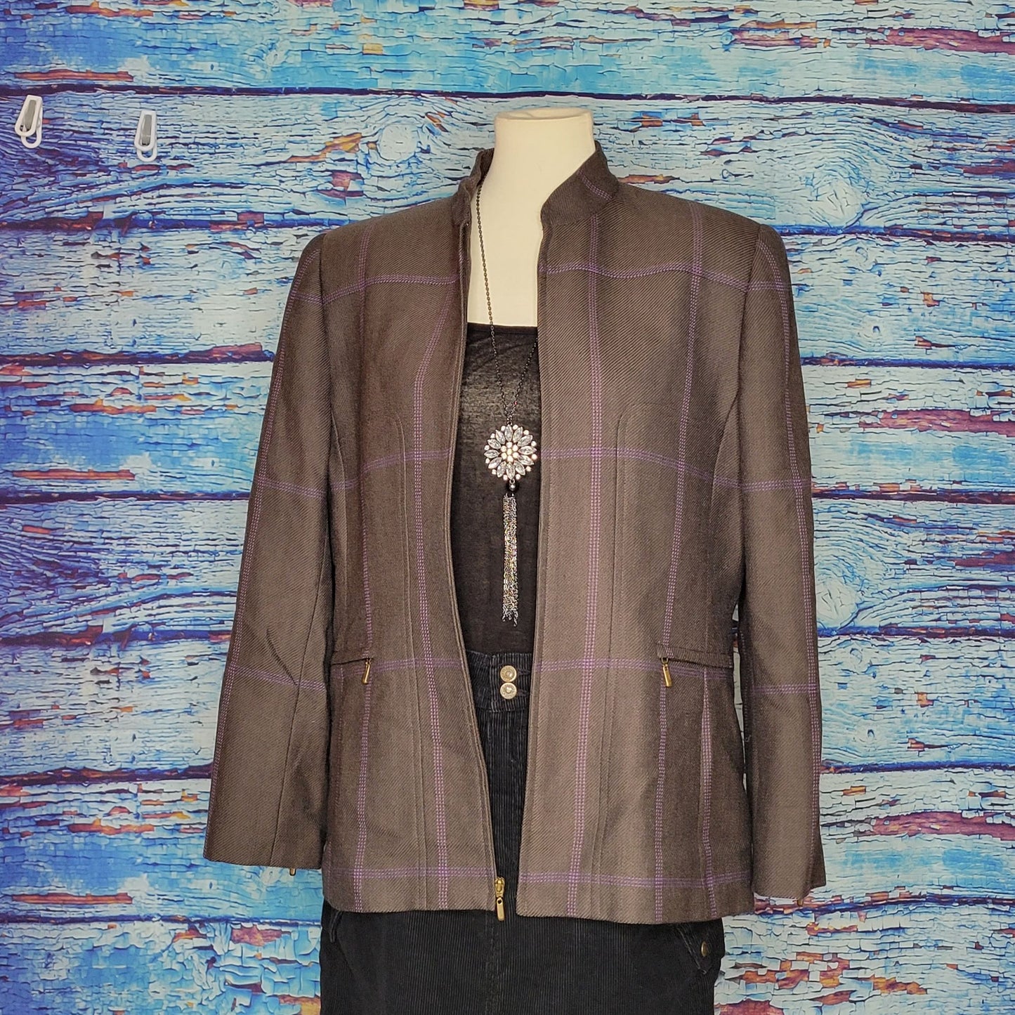 VTG Grey Carlisle Wool Blazer