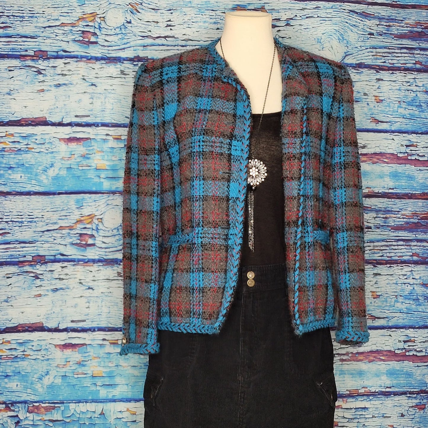 VTG Bleyle Wool & Mohair Blue Blazer
