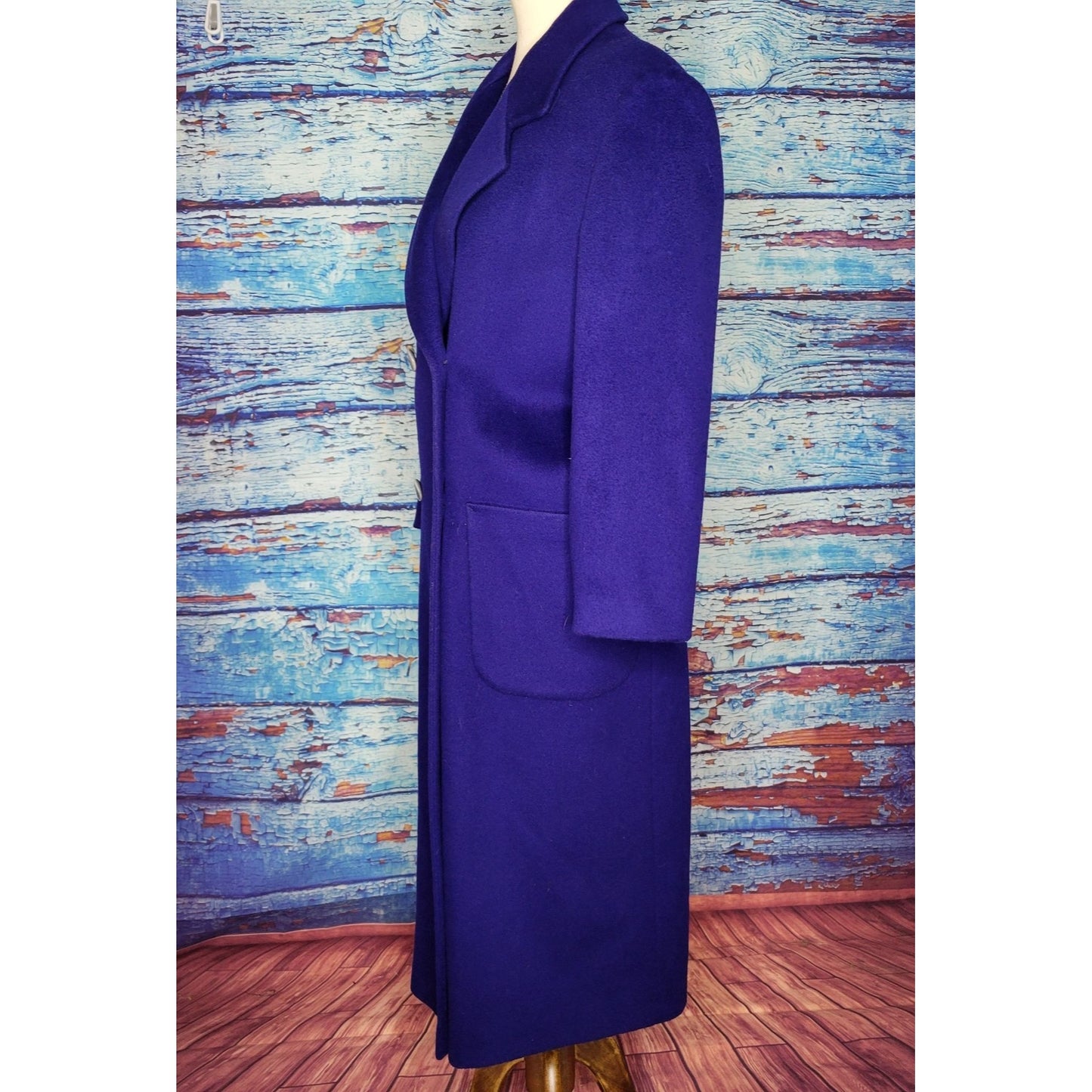 VTG Royal Blue Long Wool Coat by Charter Club