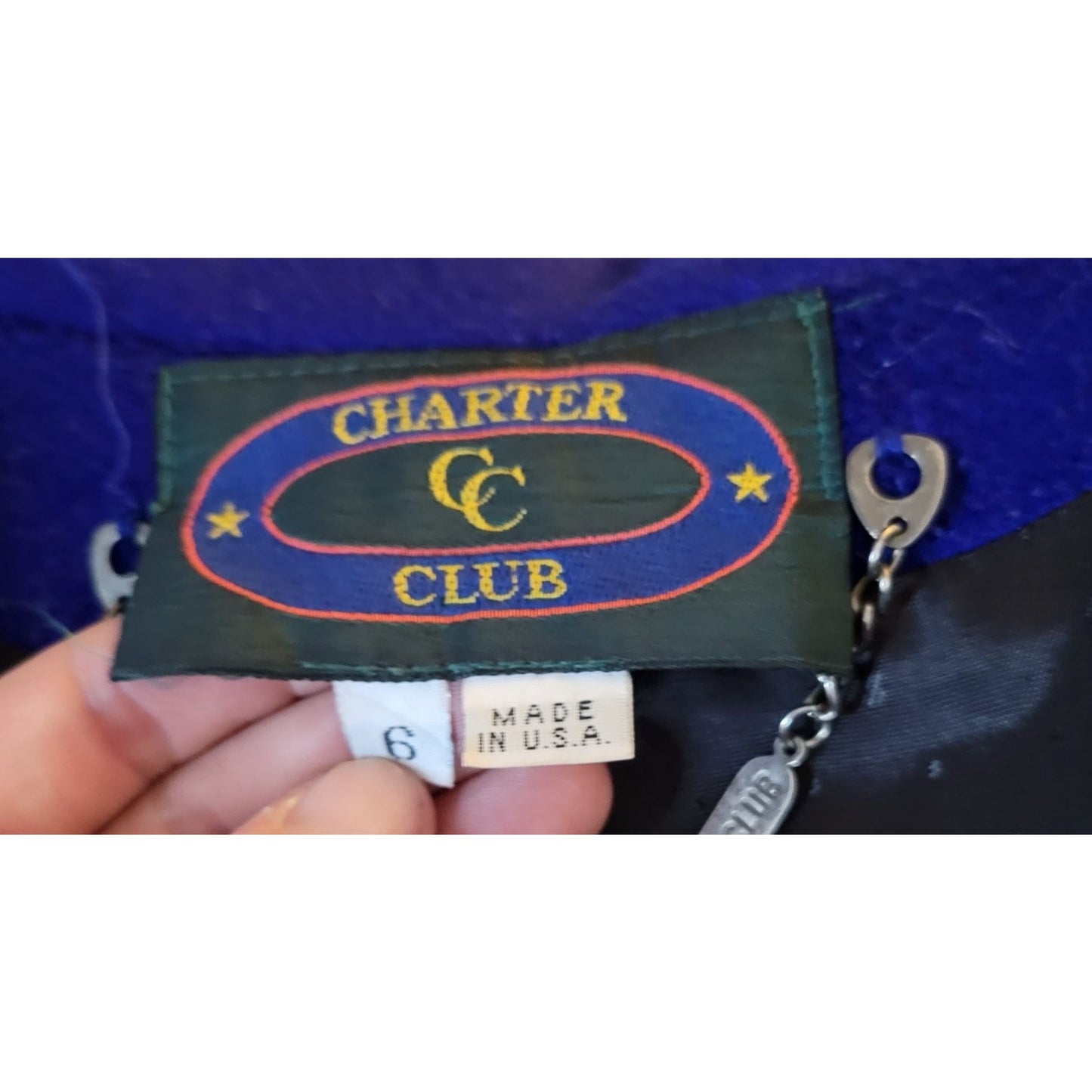 VTG Royal Blue Long Wool Coat by Charter Club