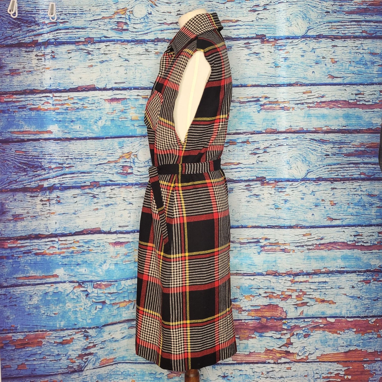 VTG Sleeveless Plaid Wool Young Pendleton Dress