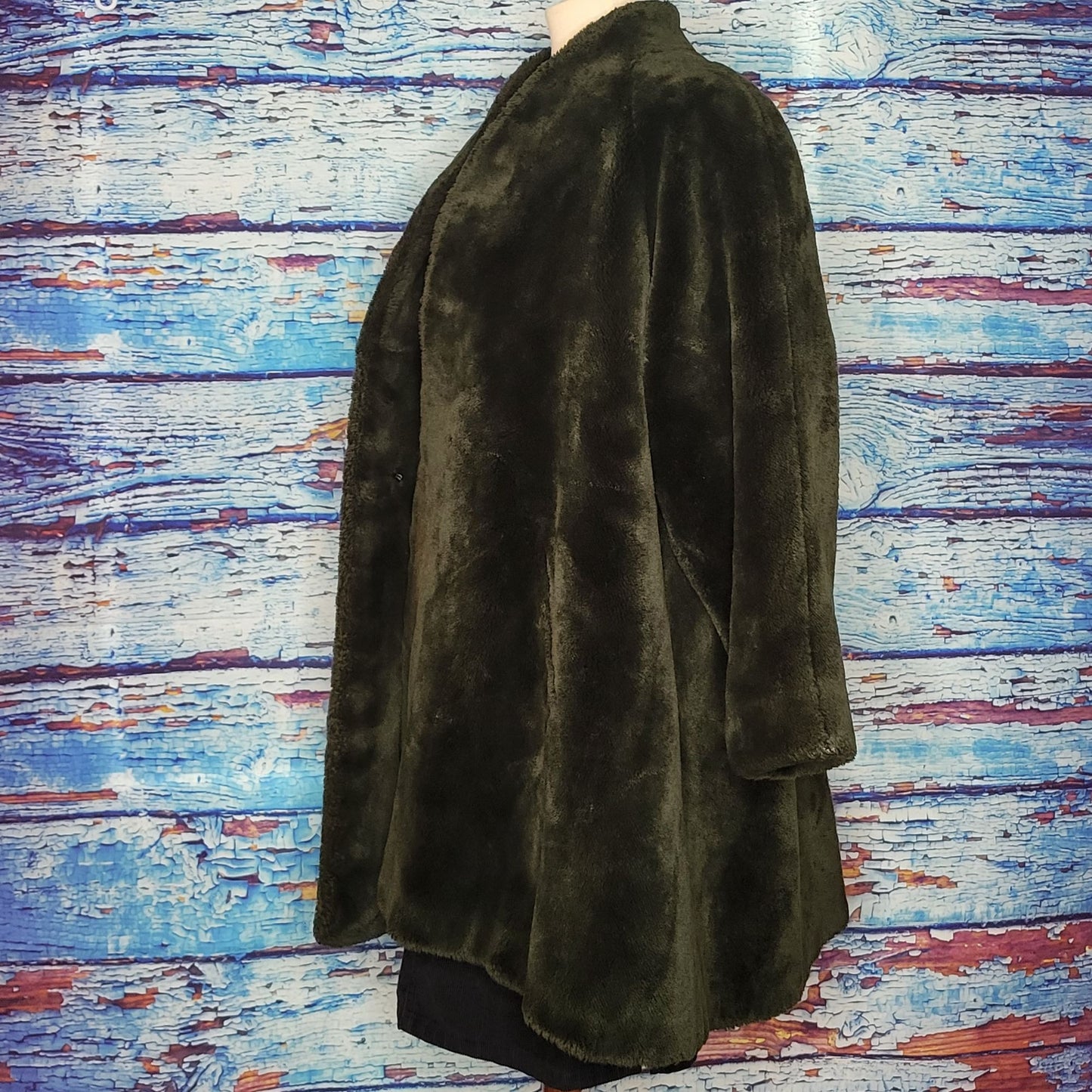 VTG Deep Green Faux Fur Winter Coat
