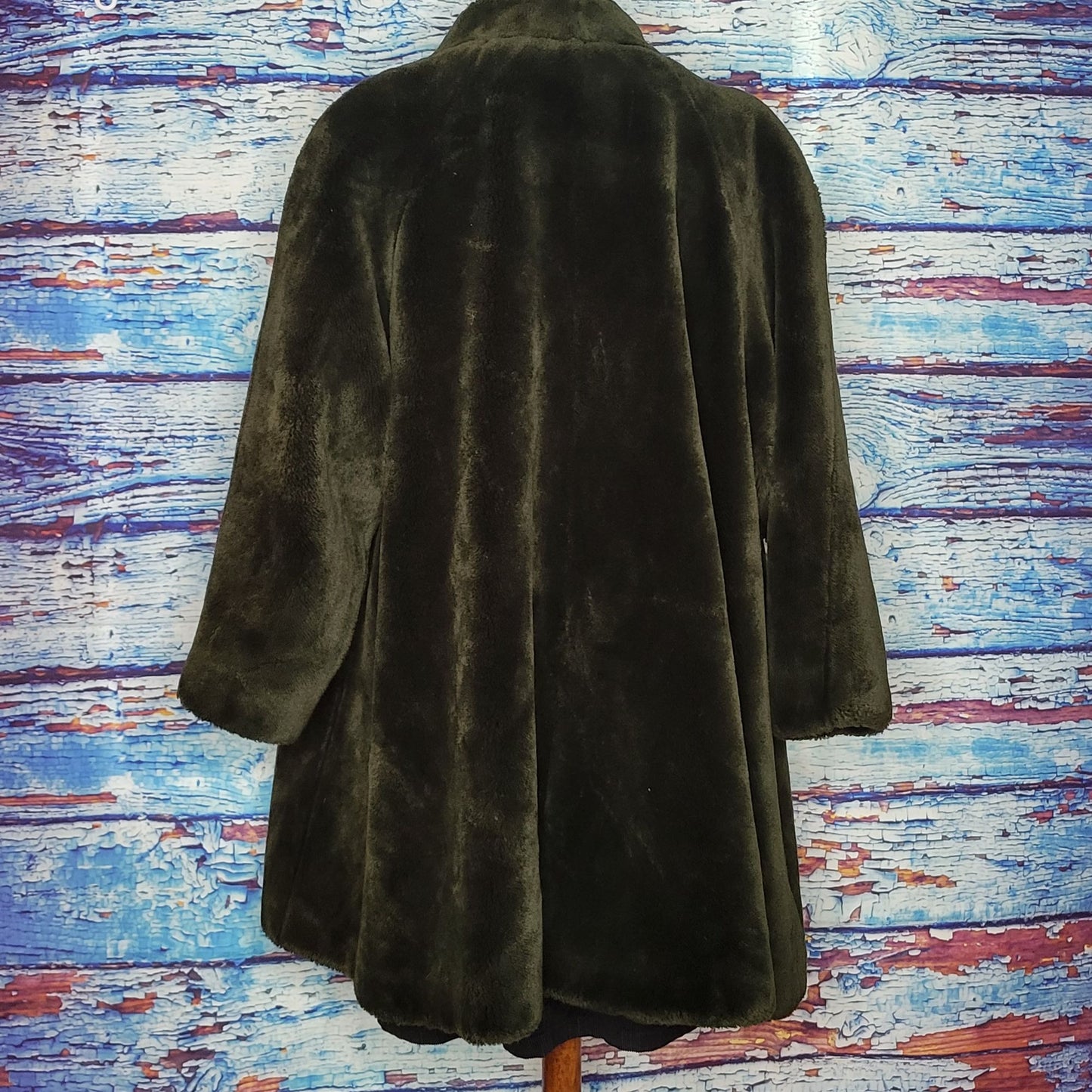 VTG Deep Green Faux Fur Winter Coat