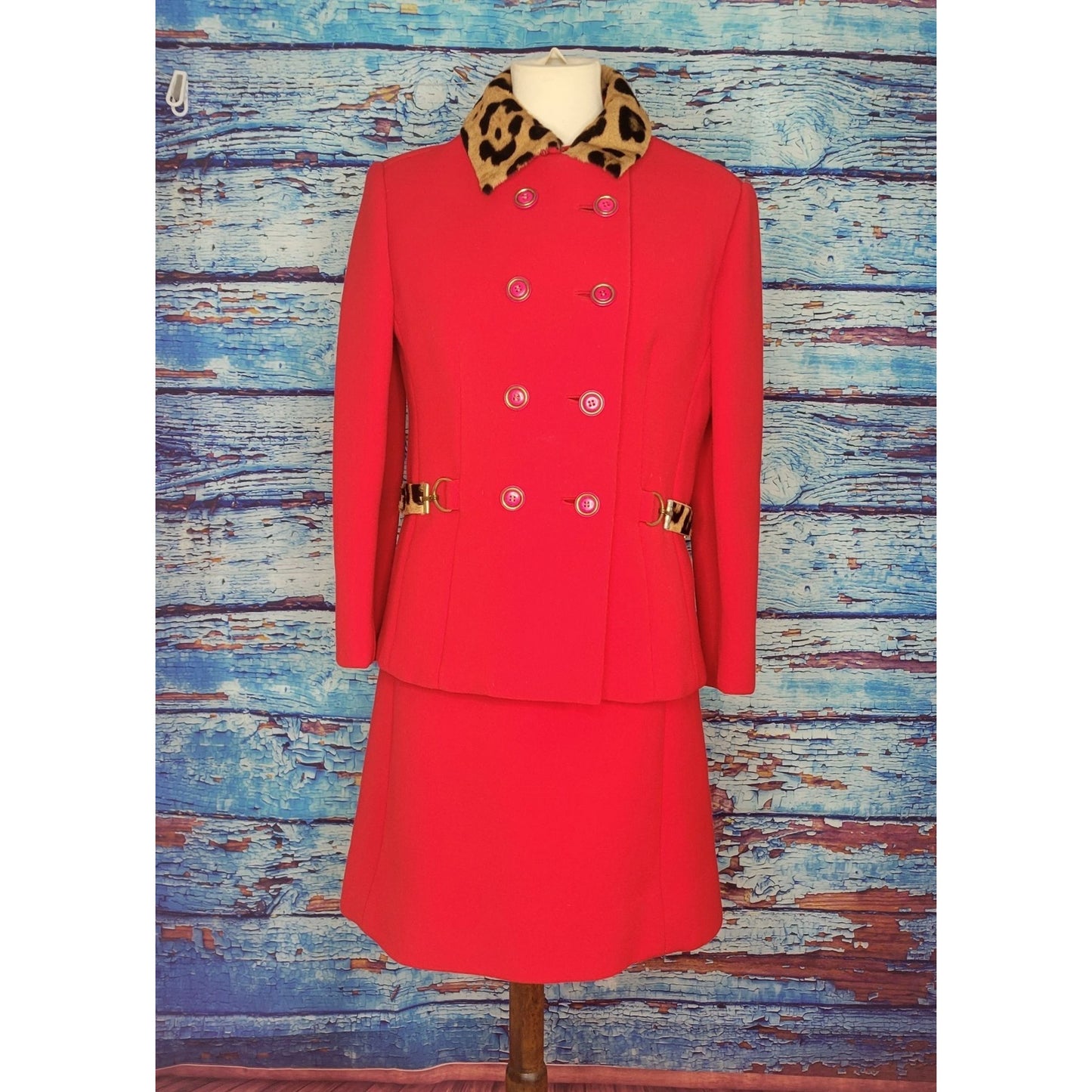 50s/60s Milady Shop Red Dress Suit.
