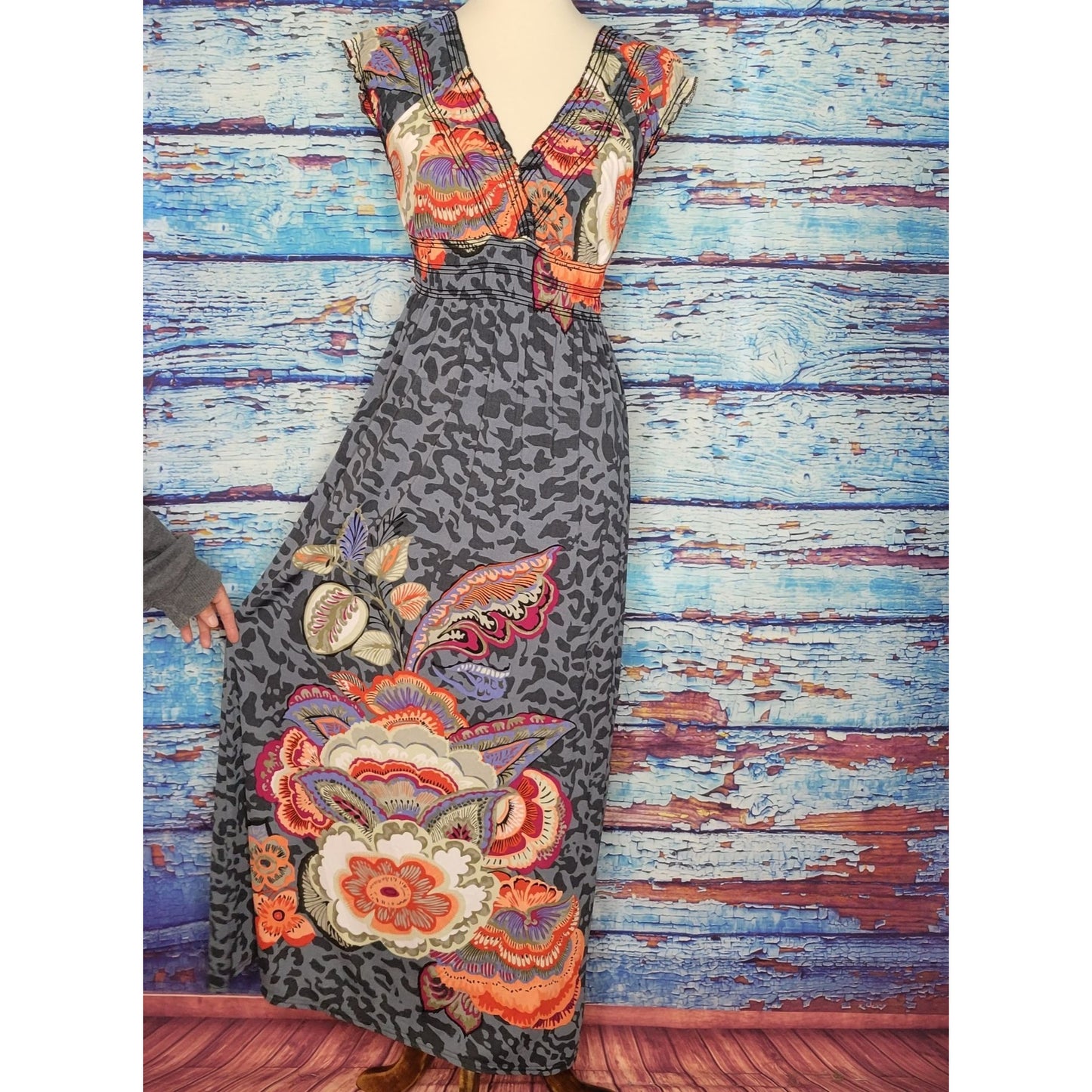 Cute Summer Hawaiian Maxi Dress