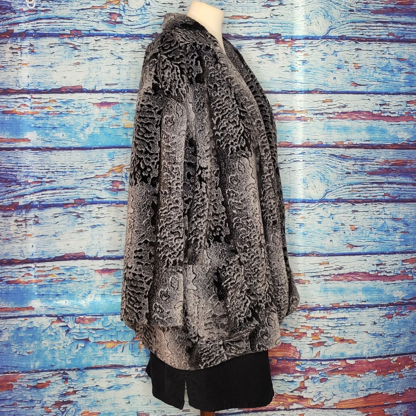 VTG Faux Fur Animal Print Winter Coat