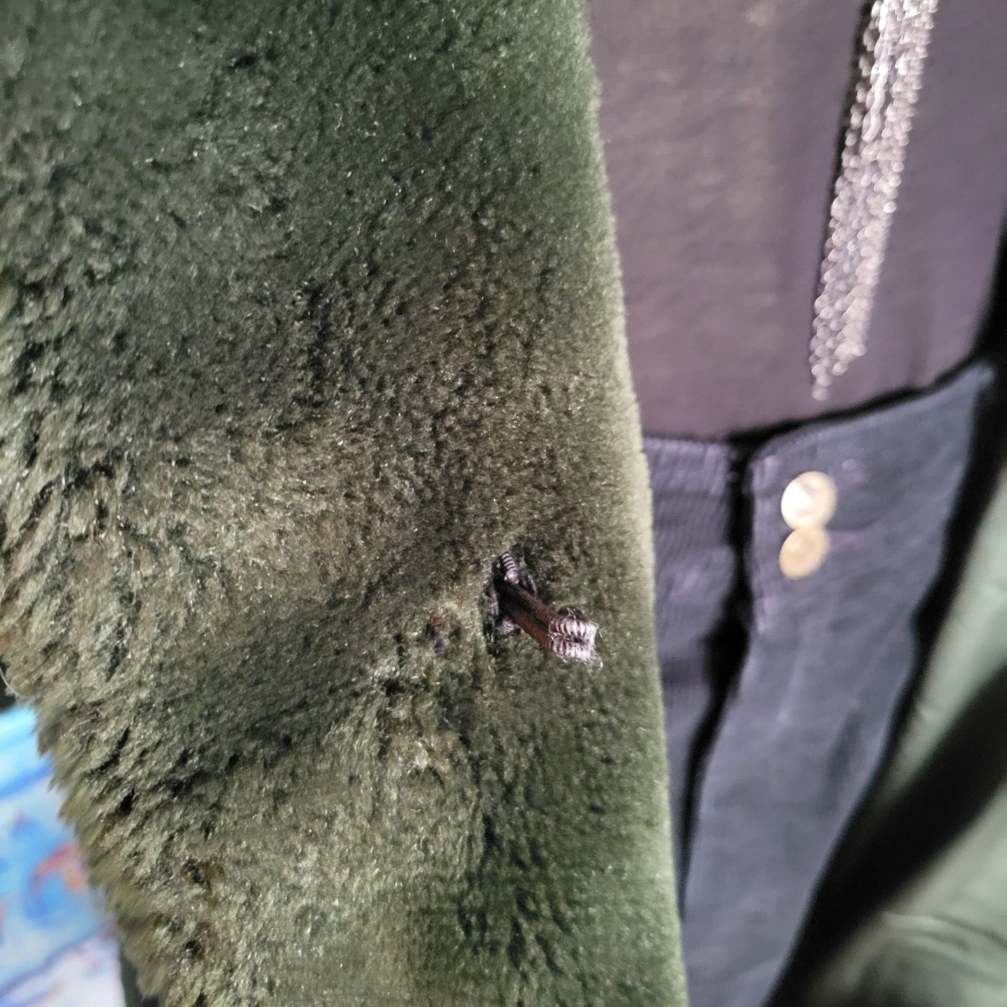 VTG Deep Green Faux Fur Winter Coat