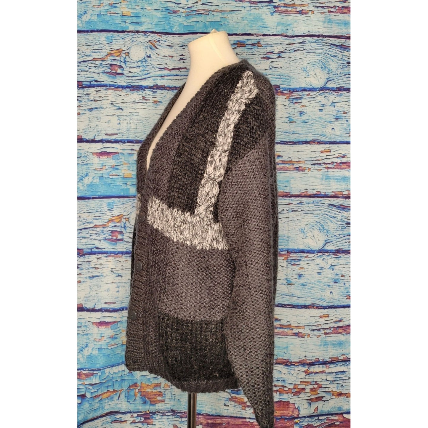 Vintage 80's 90's Grandpa Button Up Sweater Cardigan by Street Scenes