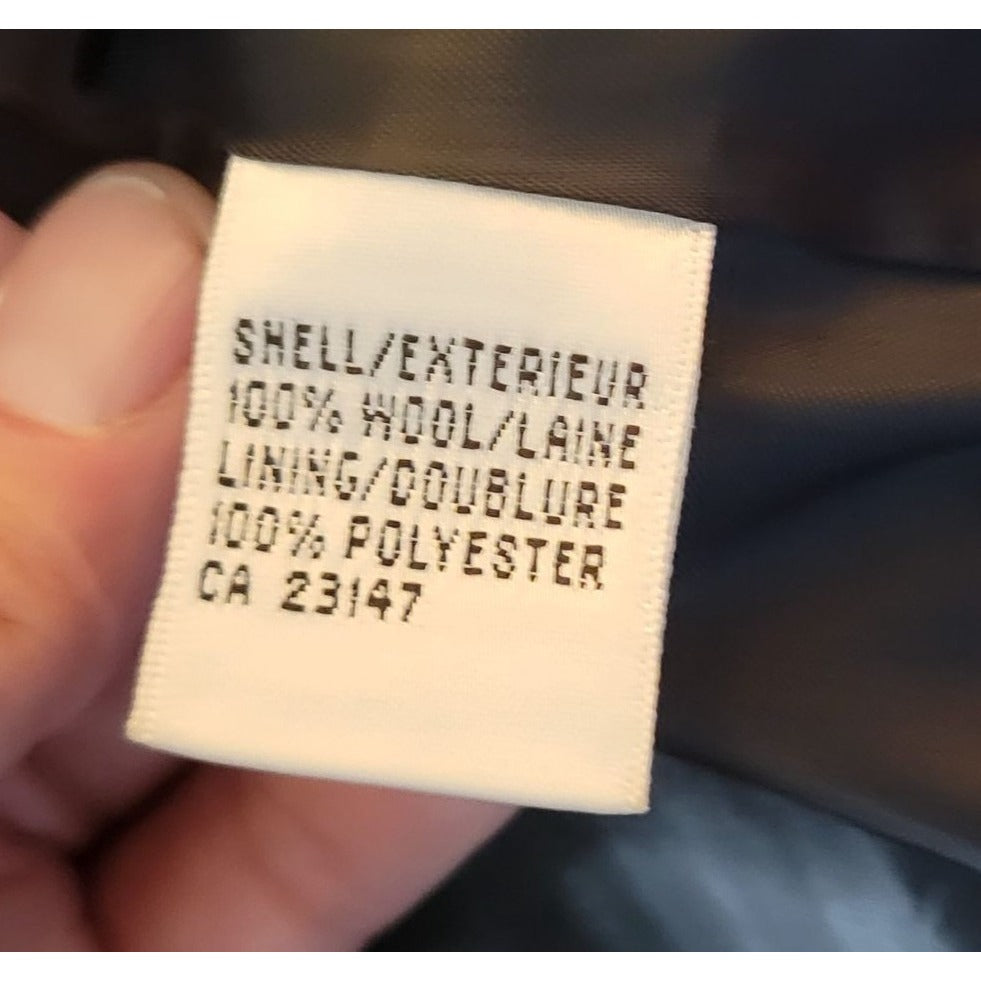 Talbots B&W Wool Button Up Blazer