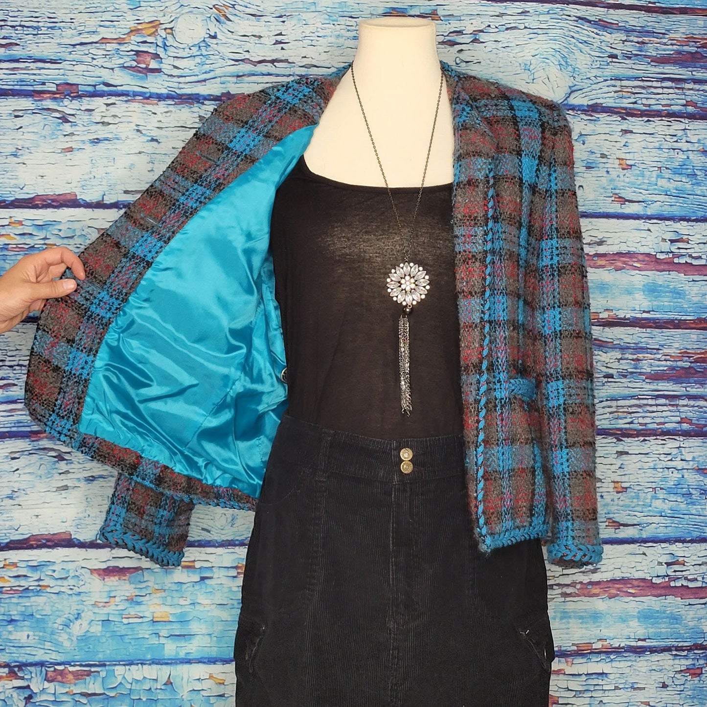 VTG Bleyle Wool & Mohair Blue Blazer