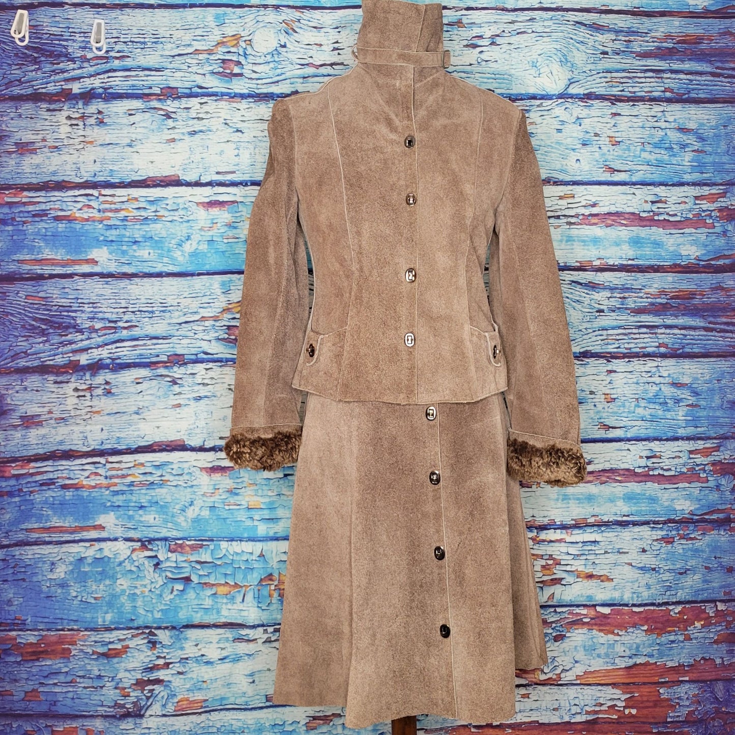 VTG 1970's SkinCheetahs Leather Skirt and Coat. AAAAAMAZING!!!!