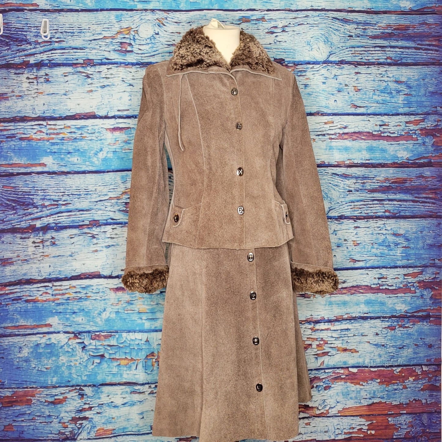 VTG 1970's SkinCheetahs Leather Skirt and Coat. AAAAAMAZING!!!!