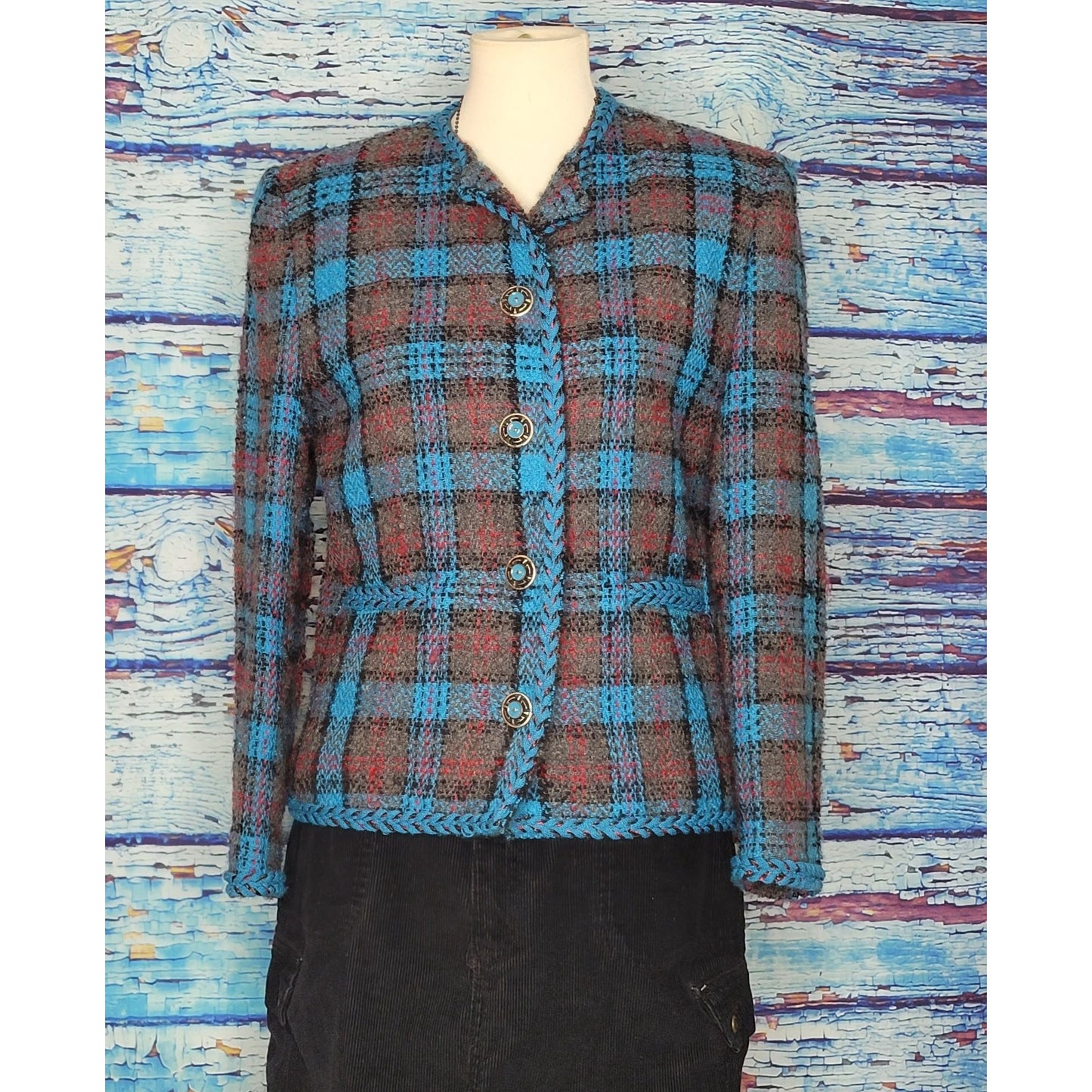 VTG Bleyle Wool & Mohair Blue Blazer