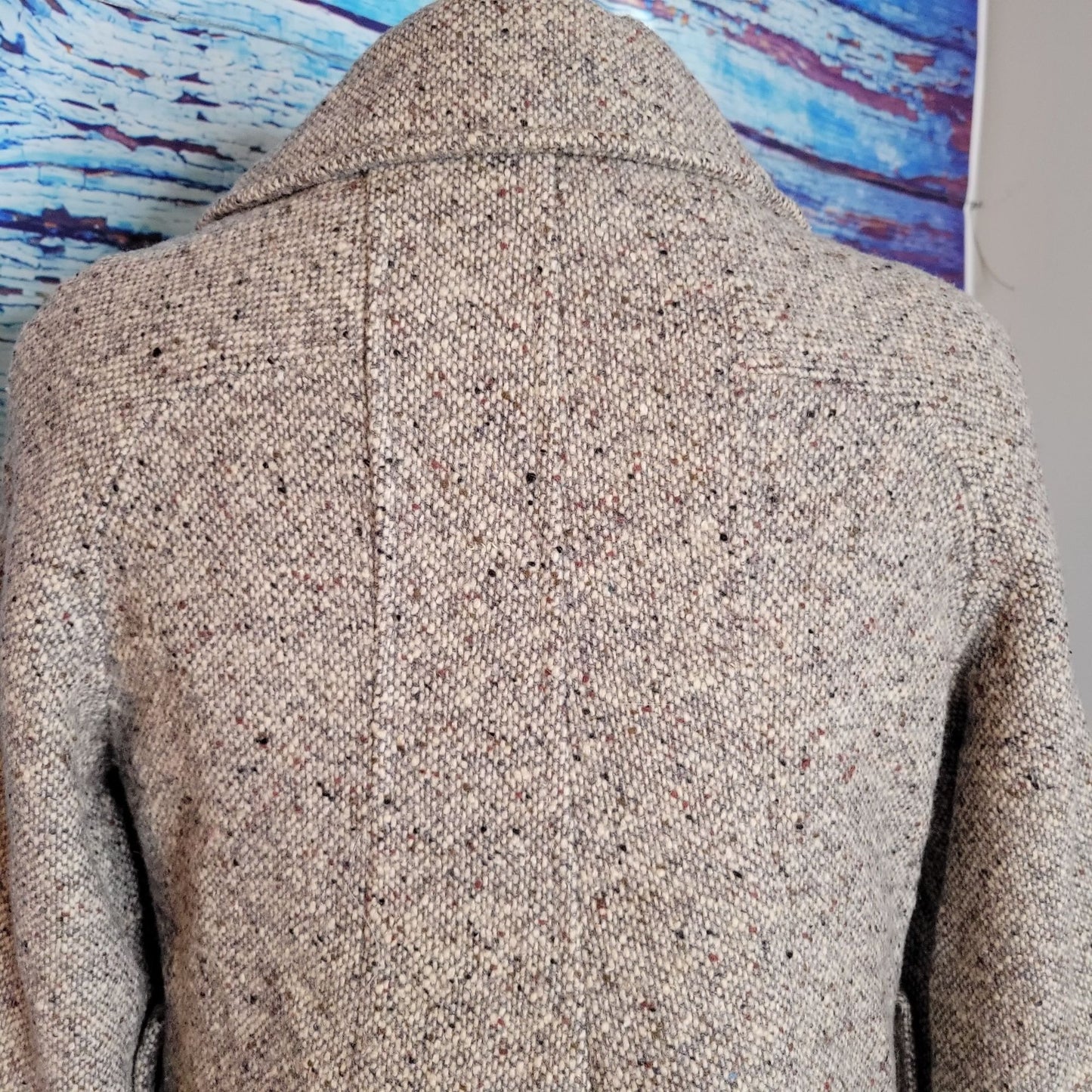 Light Brown Long Tweed Winter Coat