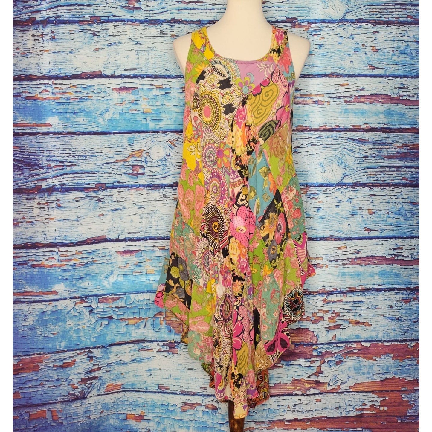 Patchwork Hippie Boho Wearable Art Dress