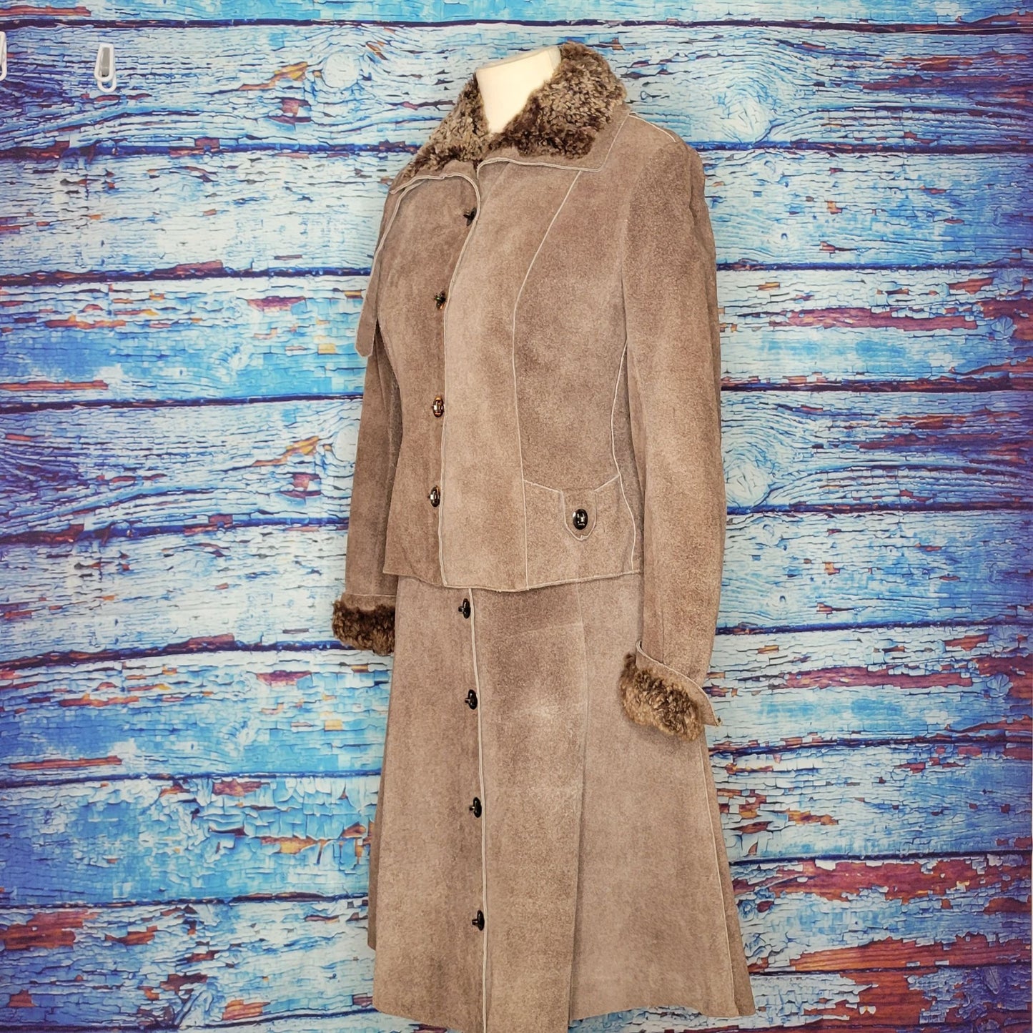 VTG 1970's SkinCheetahs Leather Skirt and Coat. AAAAAMAZING!!!!