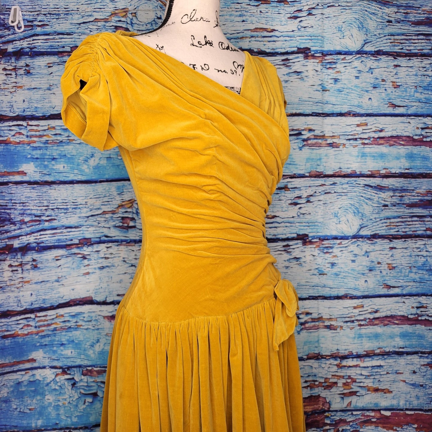 Vintage 1950's  Velvet Bridesmaid Dress. Handmade