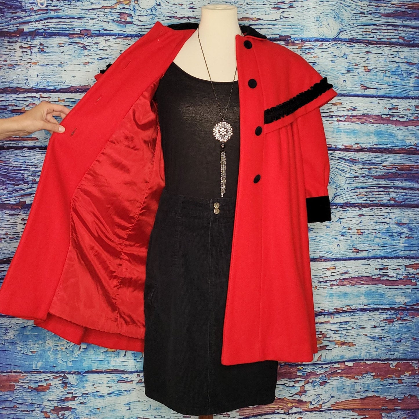 VTG Wool and Velvet Rothschild Winter Coat