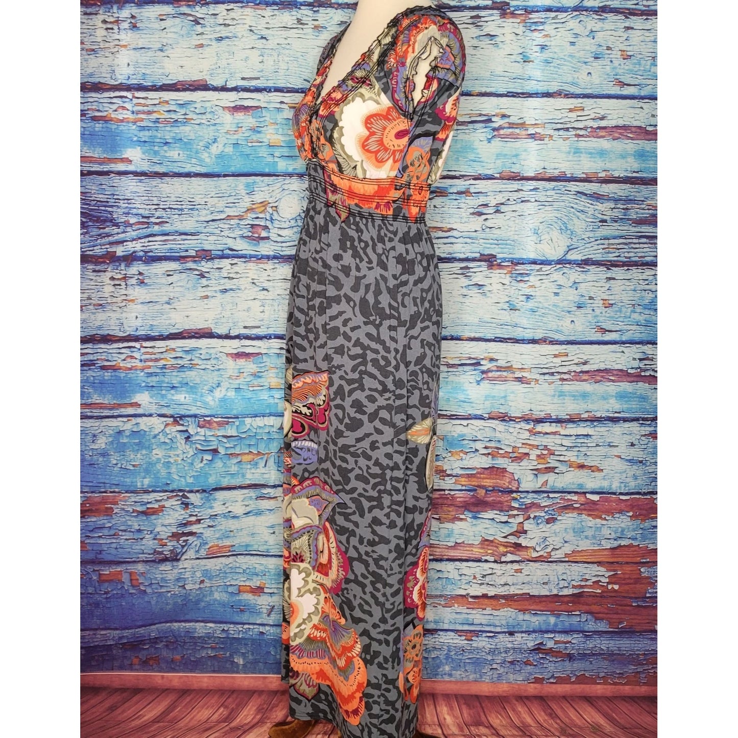 Cute Summer Hawaiian Maxi Dress