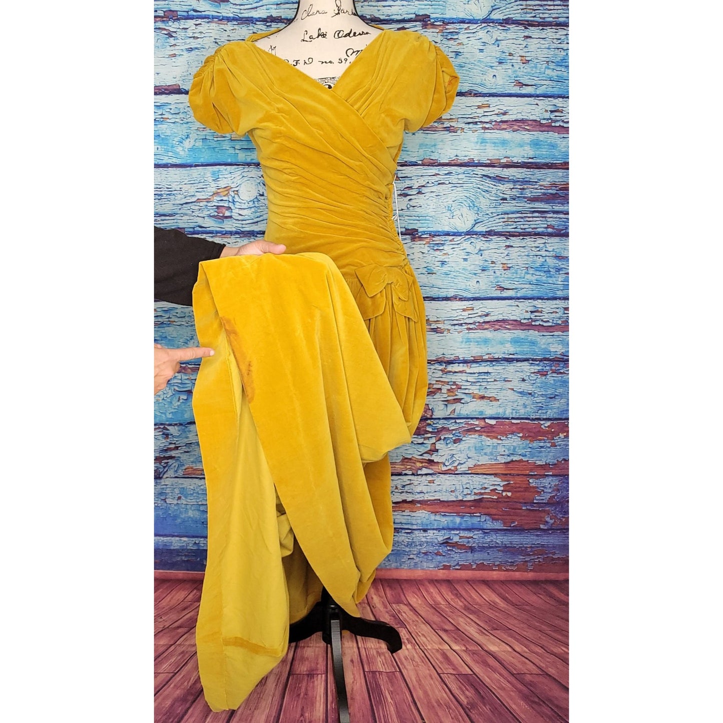 Vintage 1950's  Velvet Bridesmaid Dress. Handmade