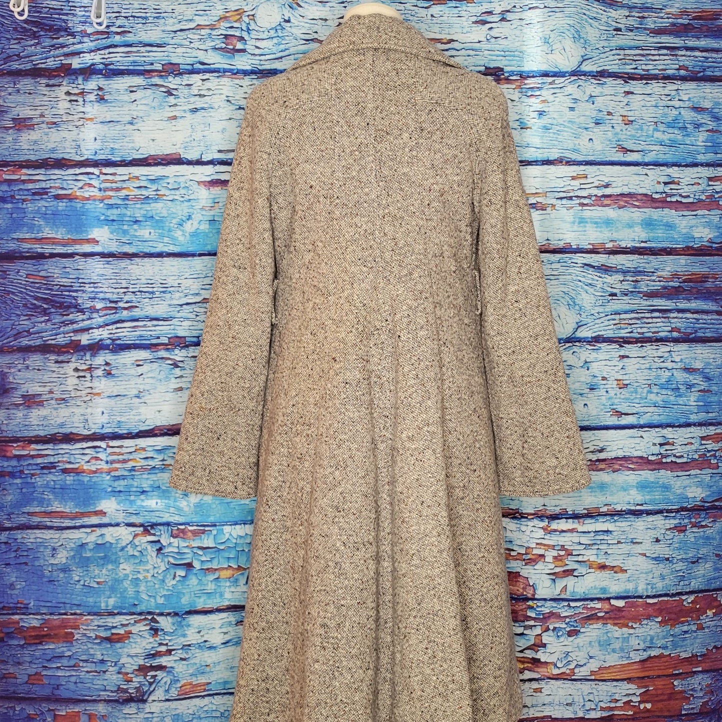 Light Brown Long Tweed Winter Coat