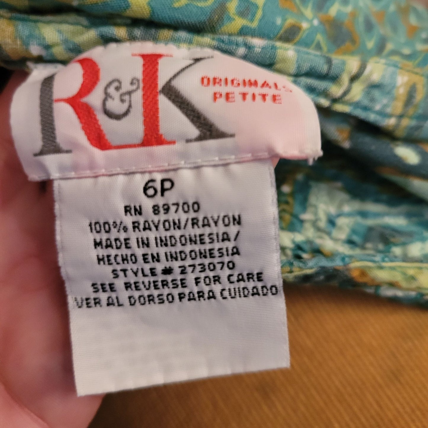 VTG Green Foliage Print Maxi Dress