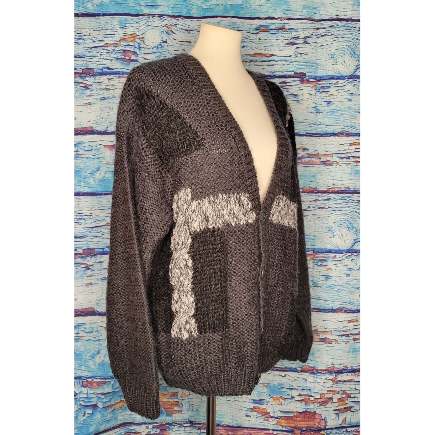 Vintage 80's 90's Grandpa Button Up Sweater Cardigan by Street Scenes