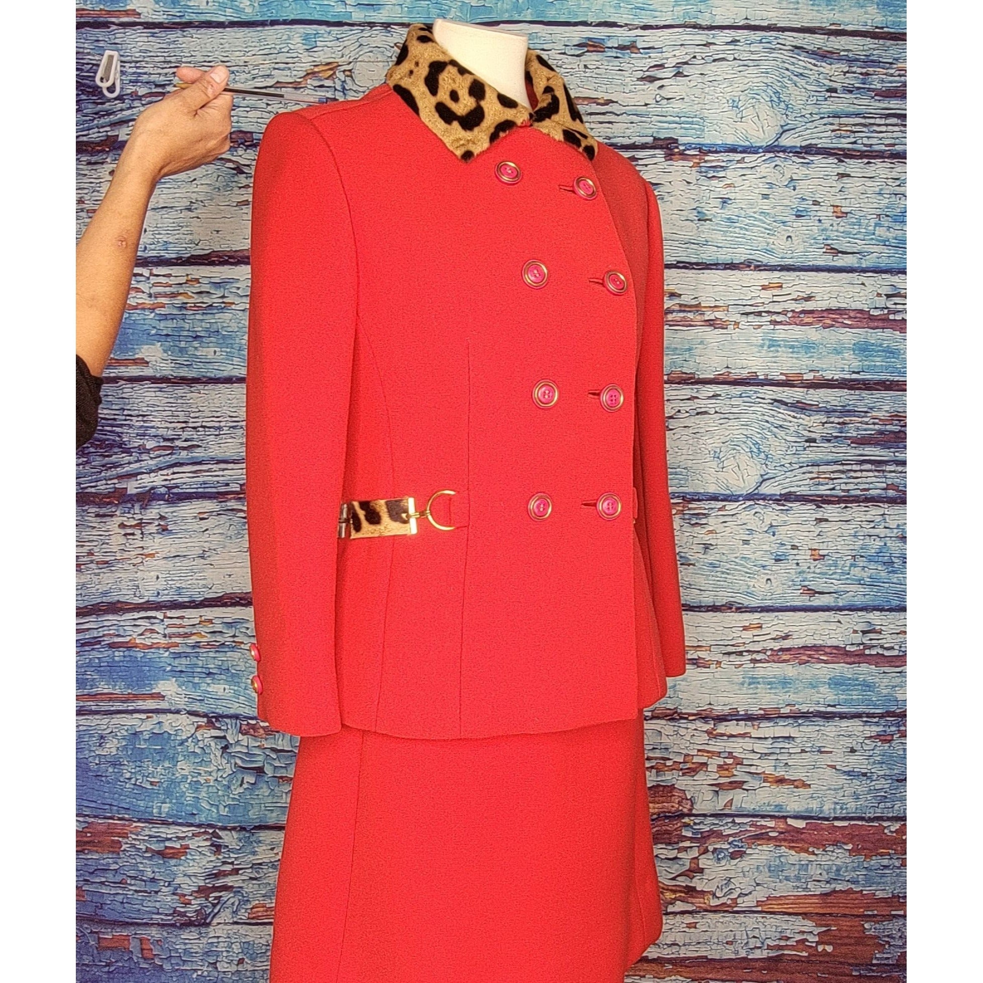 50s/60s Milady Shop Red Dress Suit.